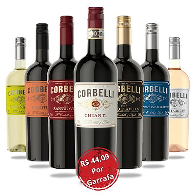 Kit 7 Vinhos Corbelli