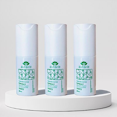 Kit 3 Desodorantes Naturais e Veganos em Spray - Aura Bioma - 80 ml