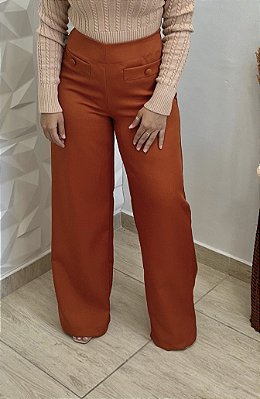 Calça Pantalona Terracota