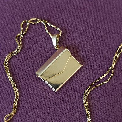 COLAR LONGO CARTA BANHADO A OURO 18K