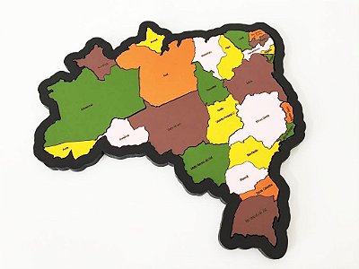 Quebra-cabeça Mapa Do Brasil Brinquedo Pedagógico