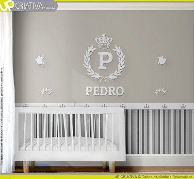 Painel decorativo para quarto de bebê - Tema Real MDF 