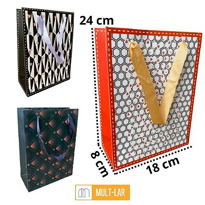 SACOLA PARA PRESENTE PEQUENA PAPEL CARTÃO