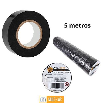 FITA ISOLANTE 5 METROS PACOTE COM 10 UNIDADES TRY-5000