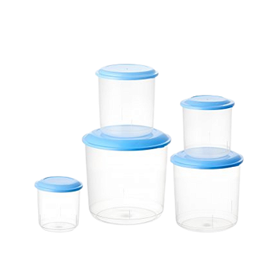 POTES MANTIMENTO TRANSPARENTE CONJUNTO COM 5 PEÇAS 154