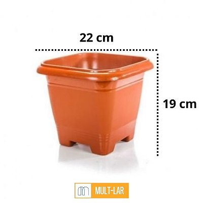 VASO QUADRADO 4,6 LTS MARROM 1334