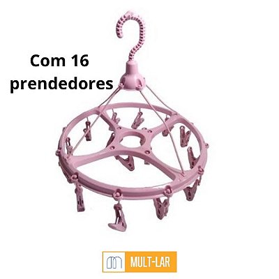 VARAL MULTIUSO TAMANHO 2 COM 16 PRENDEDORES 0440