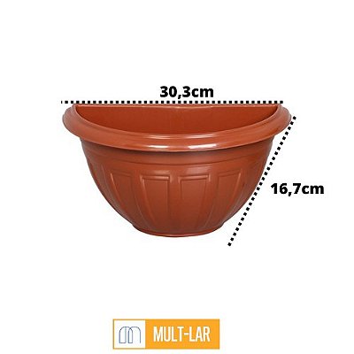 VASO DE PAREDE 3,3 LITROS MARROM 9701