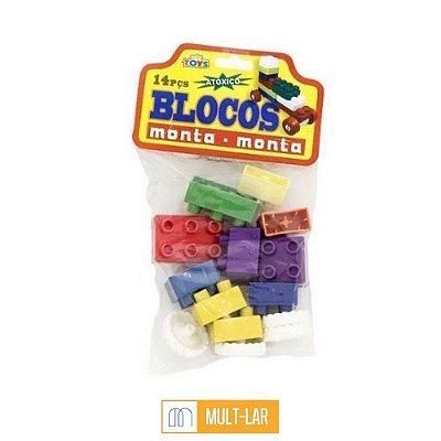 BLOCO DE MONTAR LEGO PACOTE COM 14 PEÇAS 0116