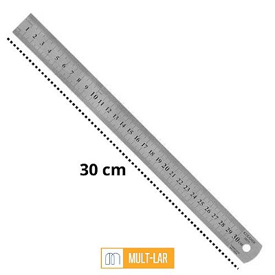REGUA DE ALUMÍNIO 30 CM WPR02233