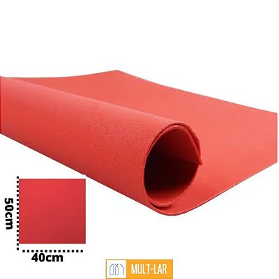EVA 40 X 50 CM VERMELHO VIVO PACOTE COM 10 FOLHAS