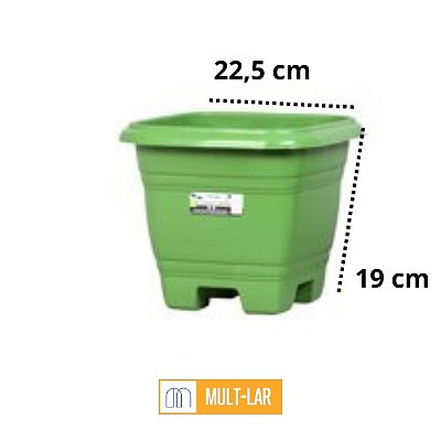 VASO QUADRADO N22 VERDE 9349