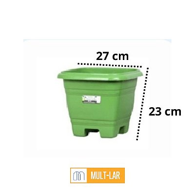 VASO QUADRADO N28 VERDE 9350