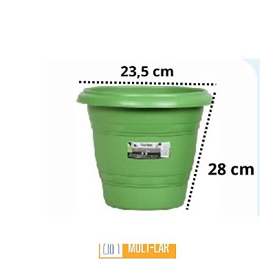 VASO REDONDO N28 VERDE 9300