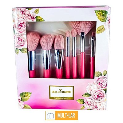 KIT PINCEL PARA MAQUIAGEM COM 8 PEÇAS BC-188