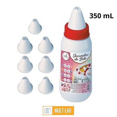KIT DECORADOR DE BOLO BISNAGA DE CONFEITAR COM 8 BICOS 1000