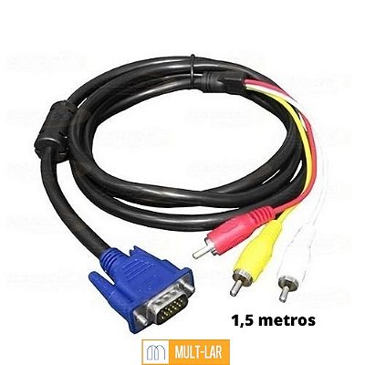 CABO VGA X 3RCA 1,5MT LE-6617
