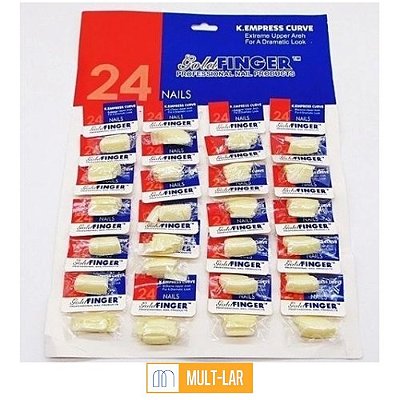 UNHA POSTIÇA CARTELA COM 24 KITS CRS-5190