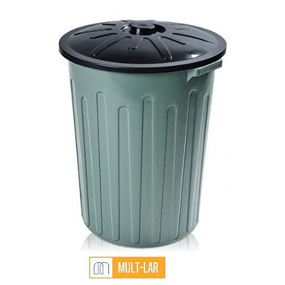 LIXEIRA CESTO FECHADO COM TAMPA 65 LITROS CF65