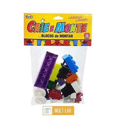 CRIE E MONTE LEGO PACOTE COM 20 PEÇAS 183