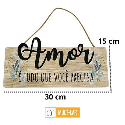 PLACA DECORATIVA MDF 30 X 15 CM CZ19229