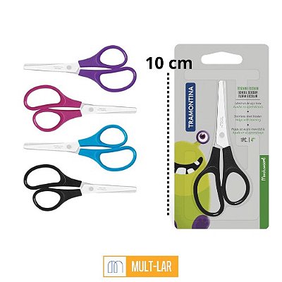 TESOURA ESCOLAR 4" 10 CM MONSTERCORT