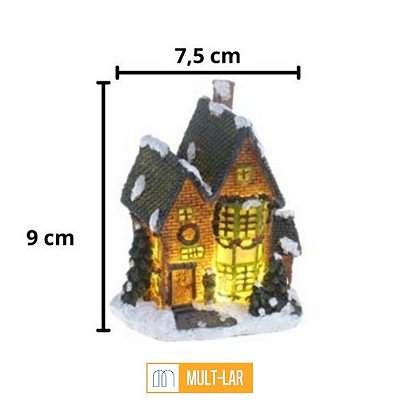 ENFEITE DE NATAL CASA DECORATIVA ILUMINADA NDT23019