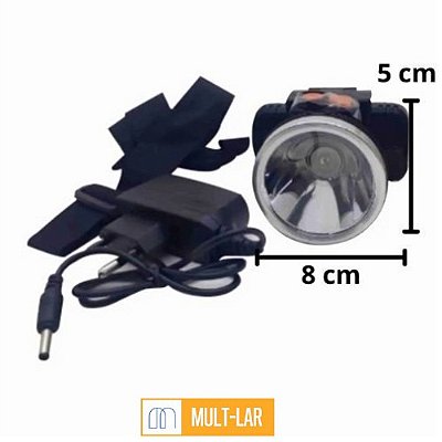 LANTERNA LED 3W RECARREGÁVEL DE CABEÇA CRS-3225