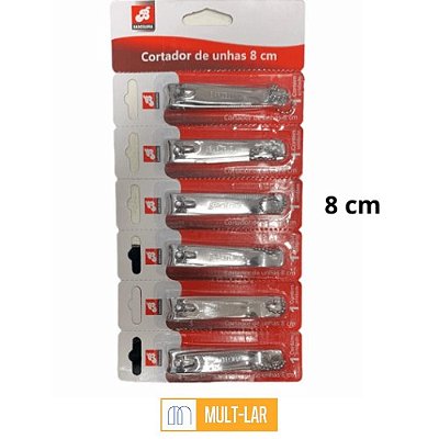CORTADOR DE UNHA GRANDE CARTELA COM 6 UNIDADES BAR-73009-13