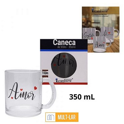 CANECA DE VIDRO 350 ML HG82202