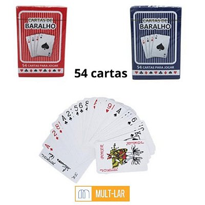 Jogo de cartas baralho na lata 2 jogos 54 cartas cada import