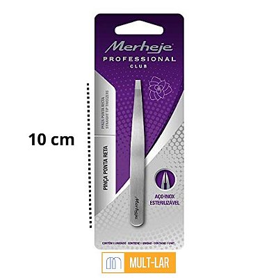 PINÇA PONTA RETA INOX MERHEJE
