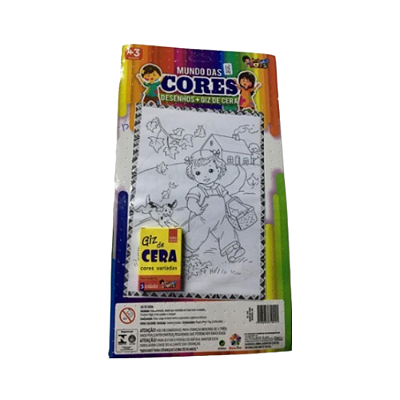DESENHOS PARA COLORIR COM GIZ MUNDO DAS CORES 1022