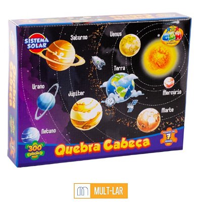 JOGO QUEBRA CABEÇA 300 PEÇAS SISTEMA SOLAR 1014