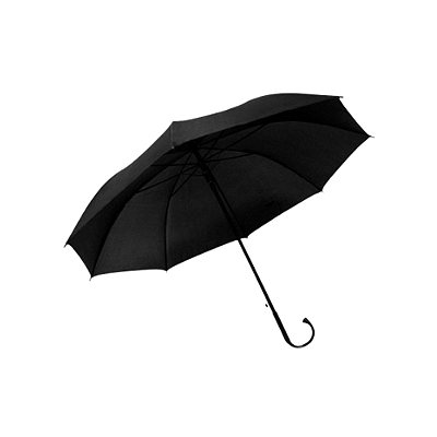 GUARDA CHUVA PRETO AUTOMÁTICO CABO CURVO RJS013241