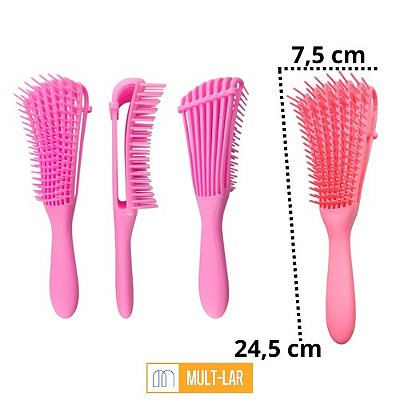ESCOVA DARMA CACHOS ROSA 465
