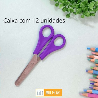 TESOURA ESCOLAR 13 CM CAIXA COM 12 UNIDADES 2411047