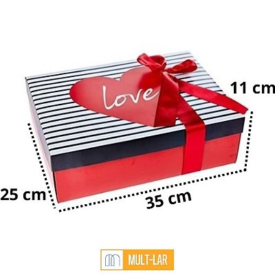 CAIXA DE PRESENTE LOVE M 35 CM KIT COM 3 PEÇAS 13002135
