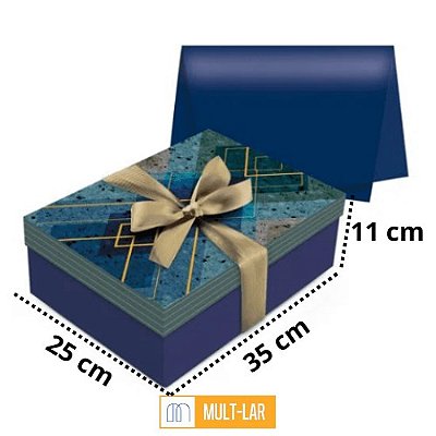 CAIXA DE PRESENTE ZURIQUE M 35 CM KIT COM 3 PEÇAS 13002891