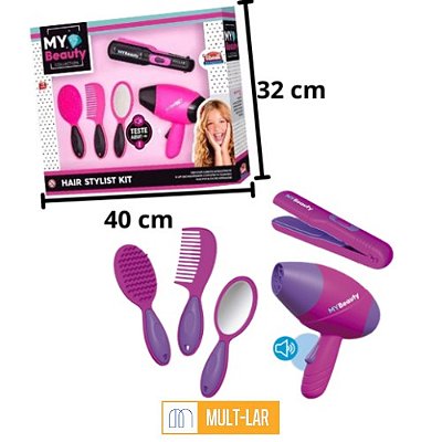 KIT SECADOR E CHAPINHA COM 3 ACESSÓRIOS MY BEAUTY 408