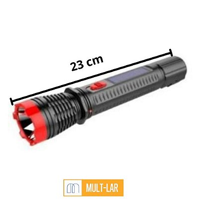 LANTERNA LED 2WTS RECARREGÁVEL E SOLAR CRS-3215
