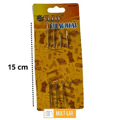 AGULHA DE COSTURAR SACO KIT COM  4 UNIDADES EL11005