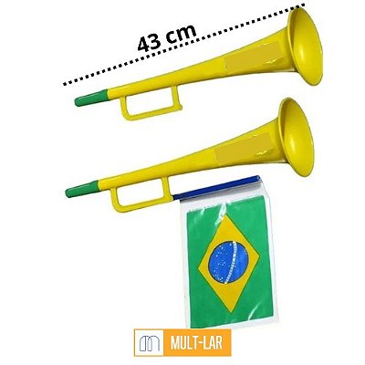 CORNETA 43 CM COM BANDEIRA