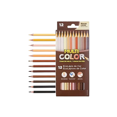 LAPIS DE COR TONS DE PELE 12 CORES FABER CASTEL
