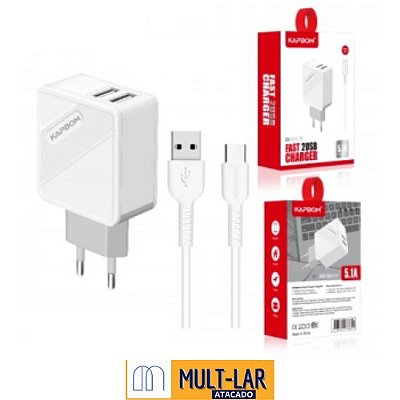 CARREGADOR TIPO C KA-5605-TY 5.1A