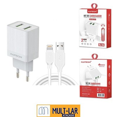 CARREGADOR PARA IPHONE KA-5606-5G 5,1A