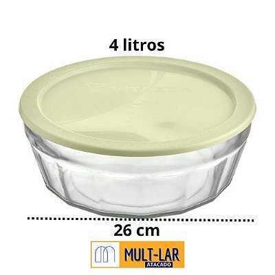 TIGELA LAGUNA 4 LITROS COM TAMPA PLASTICA 3090