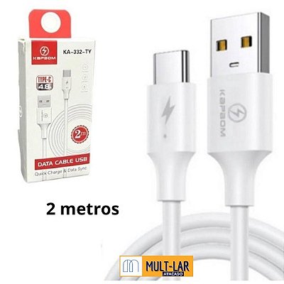 CABO TIPO C 2 METROS KA-332-TY