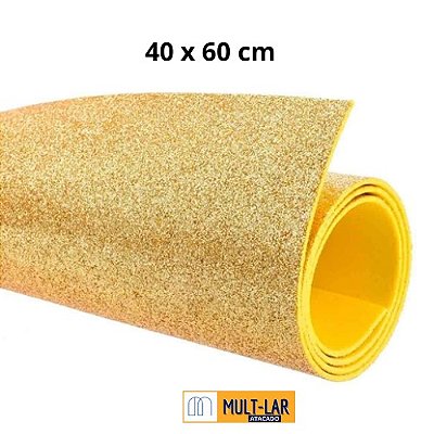 EVA GLITER OURO COM 5 FOLHAS 40X60CM 1715078