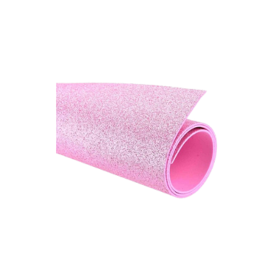 EVA GLITER ROSA CLARO COM 5 FOLHAS 40X60CM 1715116